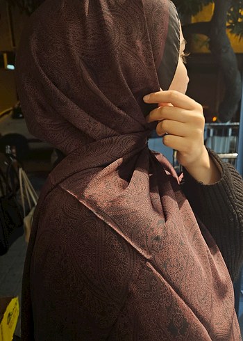 Bordo Hint İpeği Şal  - Levid'or - Görsel 3