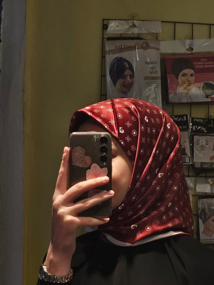 Bordo Desenli Kadın Eşarp Pierre Cardin - Görsel 4