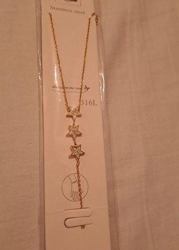 Altın Renkli Yıldızlı Kadın El Zinciri - Görsel 2