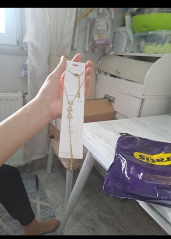 Altın Renkli Yıldızlı Kadın El Zinciri - Görsel 5