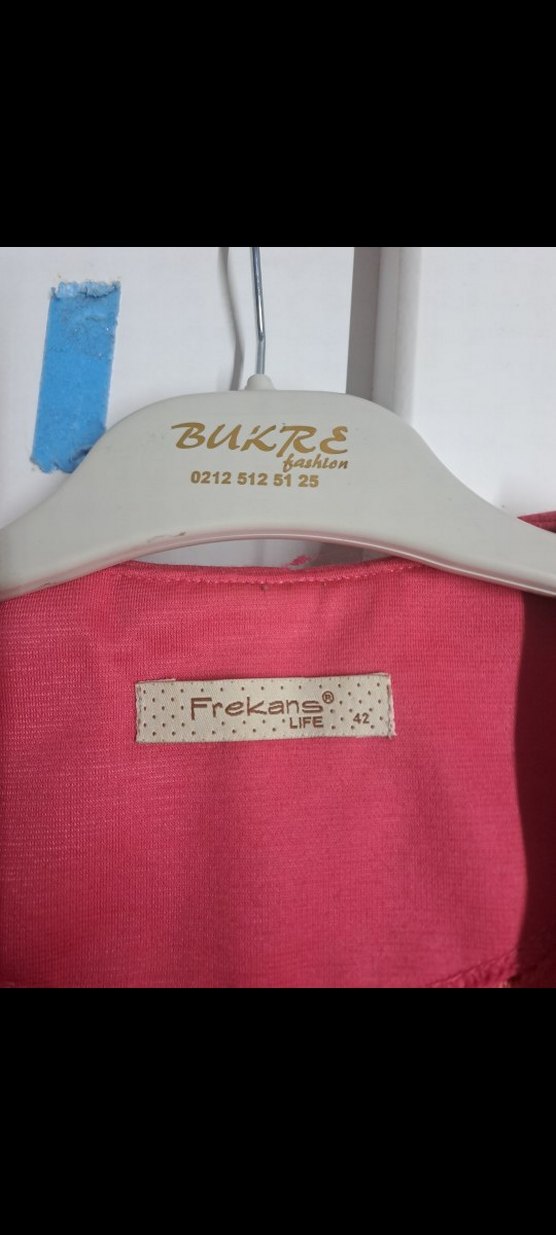 Düğmeli Mini Pembe Kadın Blazer - Görsel 3