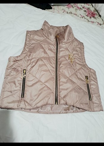 Bej Kısa Fermuarlı Kadın Yelek - Görsel 3