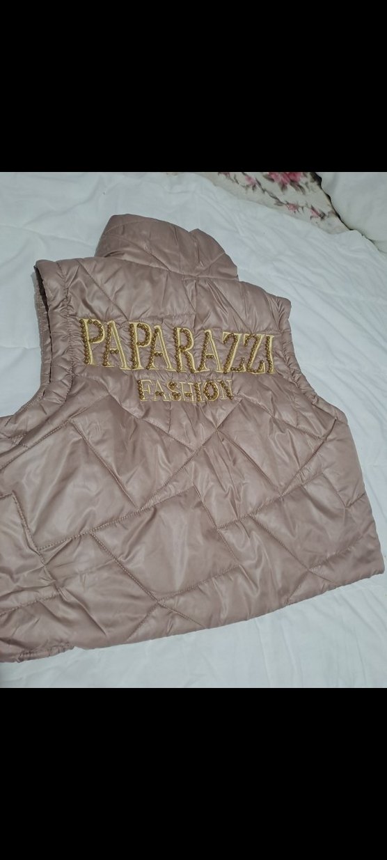 Bej Kısa Fermuarlı Kadın Yelek - Görsel 2