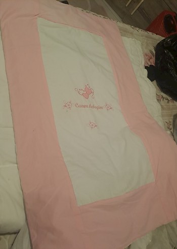 Pamuklu Pembe Baskılı Çocuk Battaniyesi - Görsel 6