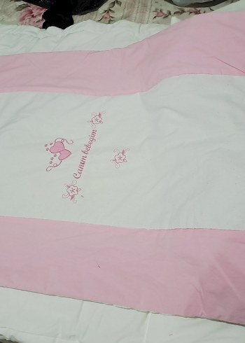 Pamuklu Pembe Baskılı Çocuk Battaniyesi - Görsel 2