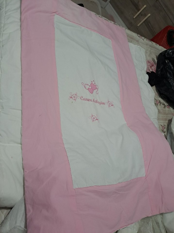 Pamuklu Pembe Baskılı Çocuk Battaniyesi - Görsel 4