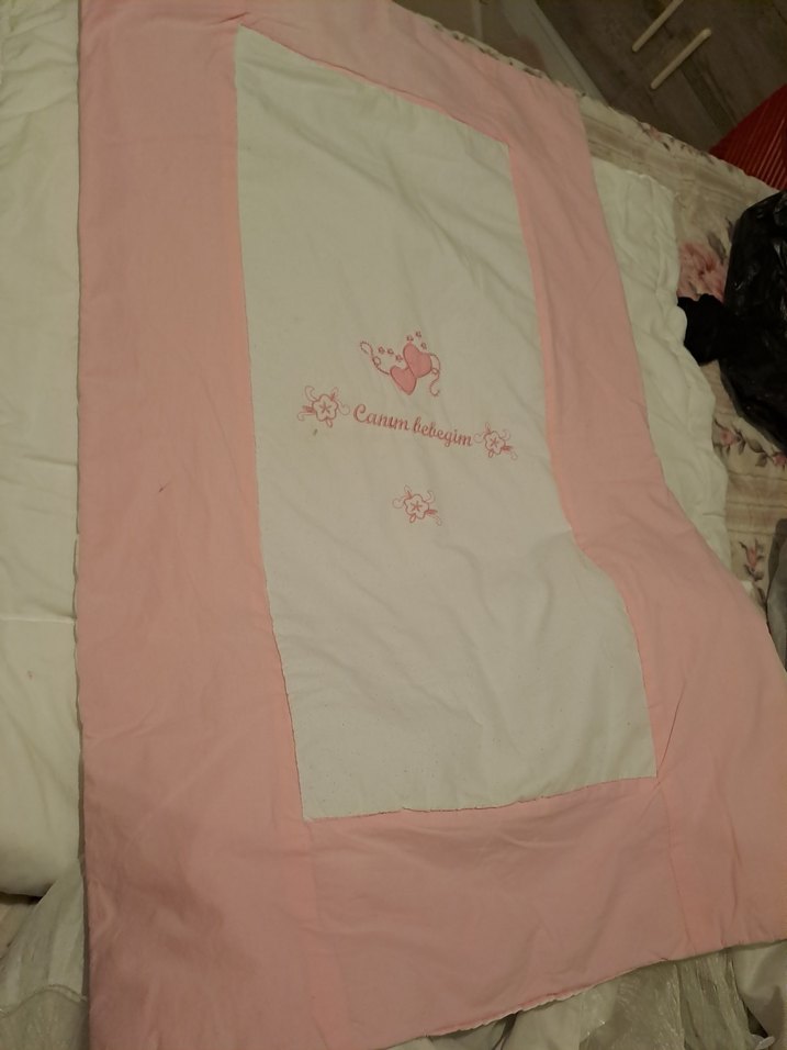 Pamuklu Pembe Baskılı Çocuk Battaniyesi - Görsel 5