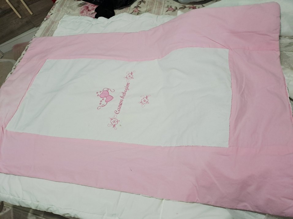 Pamuklu Pembe Baskılı Çocuk Battaniyesi - Görsel 2