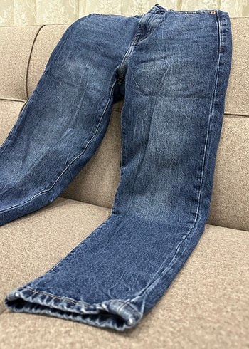 s Beden Mavi Kadın Denim Midi Pantolon