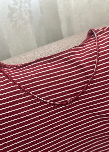 s Beden bordo Renk Rahat tatlı tişört