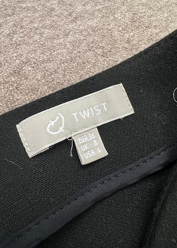 Twist Fermuarlı Siyah Mini Kadın Etek