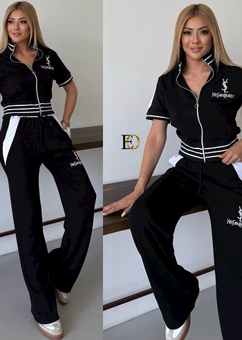 Yves Saint Laurent Kadın Şort Kollu Eşofman Takımı(S-M-L var.)