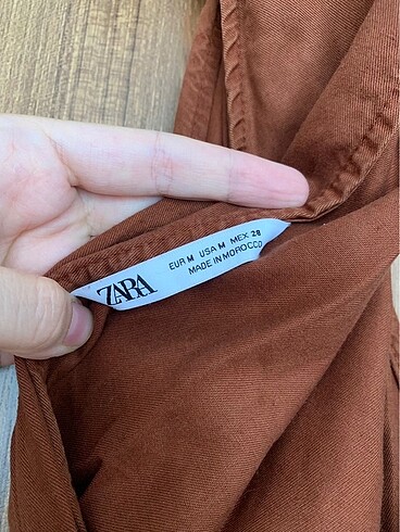 m Beden kahverengi Renk Zara elbise