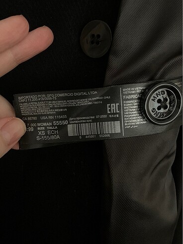 xs Beden siyah Renk Mango Yünlü Oversize Palto