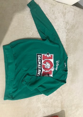 Yeşil Uzun Kollu Dalmaçyalı Sweatshirt
