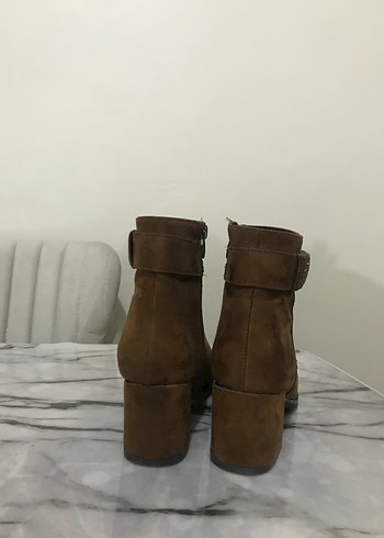Diğer Kahverengi Süet Kadın Topuklu Bot