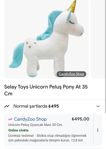 Beden Beyaz Peluş Unicorn Oyuncak