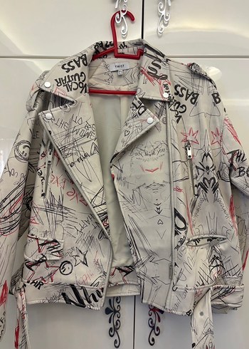 Twist L Beden Deri Ceket - Görsel 3