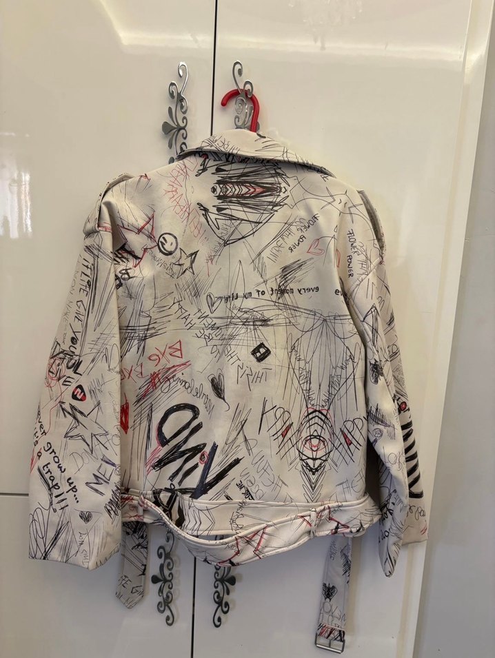 Twist L Beden Deri Ceket - Görsel 2