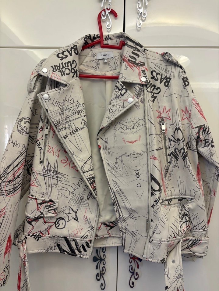 Twist L Beden Deri Ceket - Görsel 3