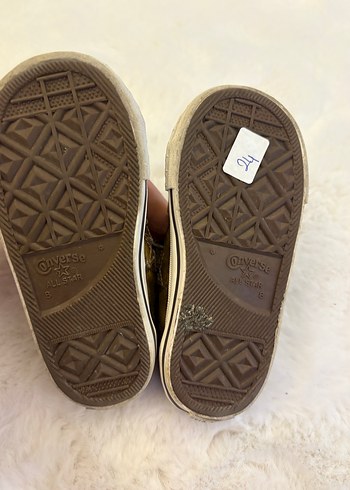 24 Numara Kız Çocuk Altın Renkli Cırt Cırtlı Spor Ayakkabı - Görsel 2