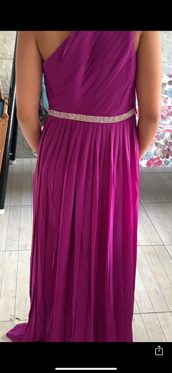 Koton Mor Straplez Uzun Pilili Abiye Elbise - Görsel 3