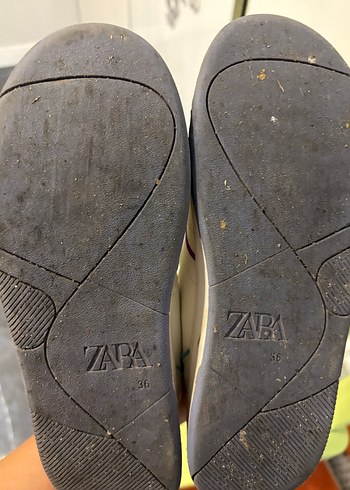 Zara 36 Numara Beyaz Bağcıklı Kadın Spor Ayakkabı - Görsel 6