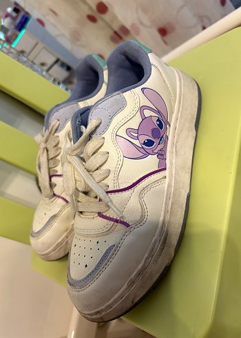 Zara 36 Numara Beyaz Bağcıklı Kadın Spor Ayakkabı - Görsel 2