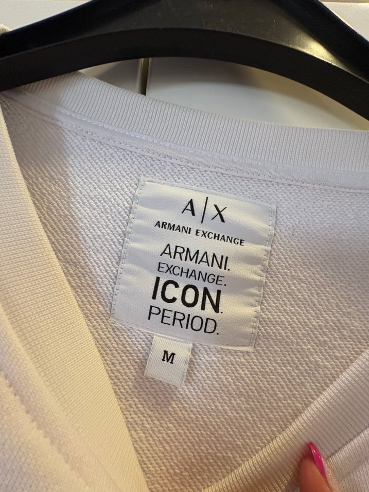 Beyaz Kadın Armani Exchange Pamuklu Sweatshirt - Görsel 2