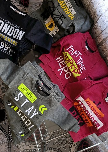 3 yaş Gri Baskılı Erkek çocuk Sweatshirt - Görsel 6