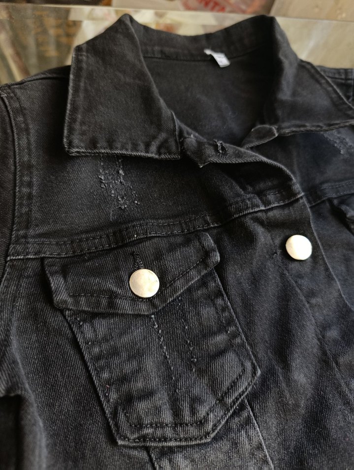 Siyah Uzun Kot Ceket elbise - Görsel 4