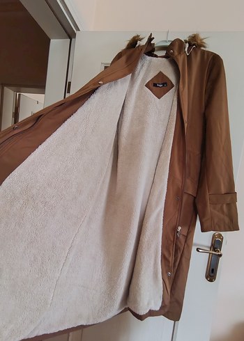 fullamoda - Beli Lastikli Cepli Büyük Beden Kaban - Görsel 2