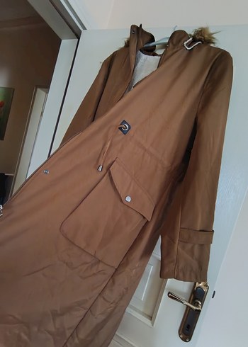 fullamoda - Beli Lastikli Cepli Büyük Beden Kaban - Görsel 4