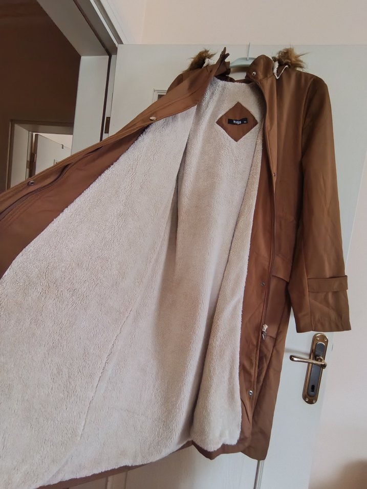 fullamoda - Beli Lastikli Cepli Büyük Beden Kaban - Görsel 2