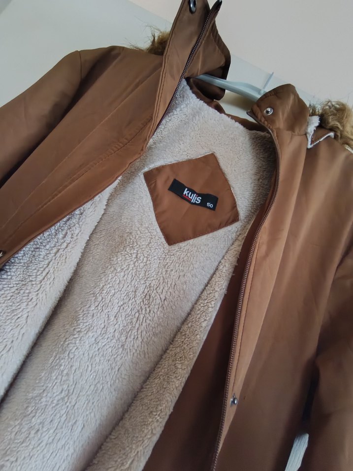 fullamoda - Beli Lastikli Cepli Büyük Beden Kaban - Görsel 3