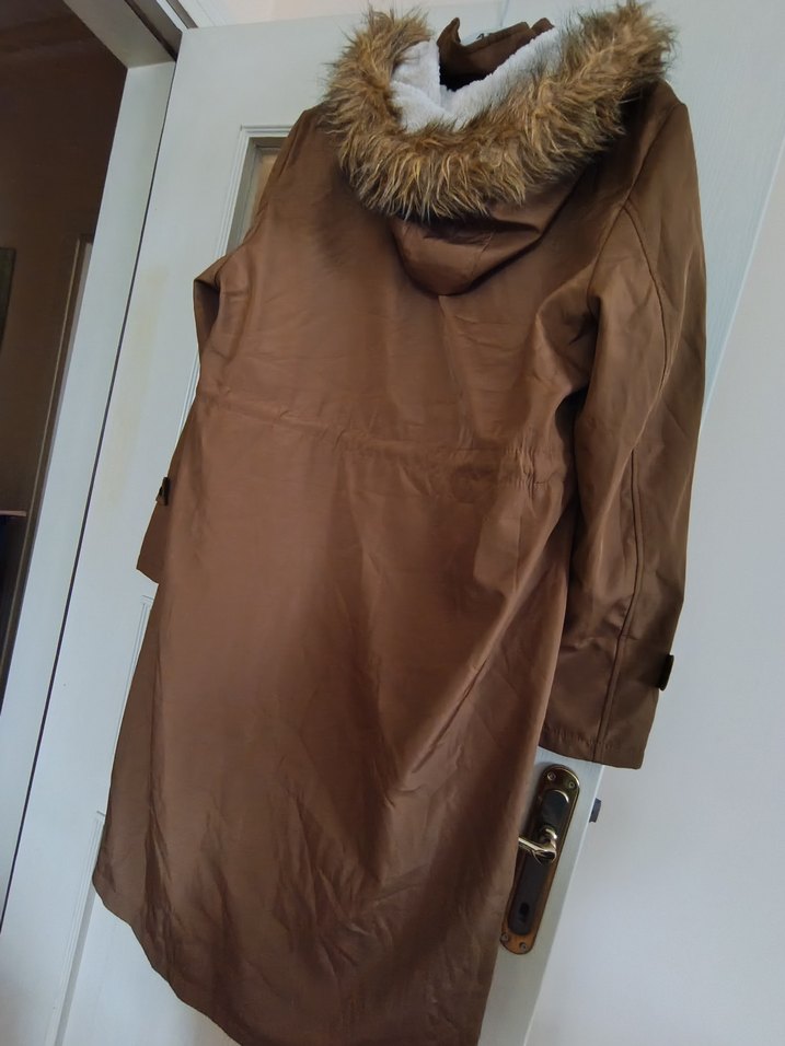 fullamoda - Beli Lastikli Cepli Büyük Beden Kaban - Görsel 5