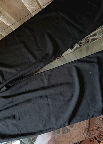 Cırt Cırtlı Fermuarlı Palazzo Kumaş Pantolon - Görsel 3