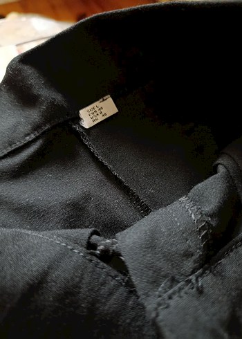 Cırt Cırtlı Fermuarlı Palazzo Kumaş Pantolon - Görsel 5