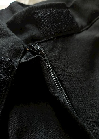 Cırt Cırtlı Fermuarlı Palazzo Kumaş Pantolon - Görsel 6