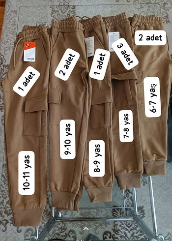 11-12 Yaş Beden 10-11 yaş Bej Erkek eşofman altı