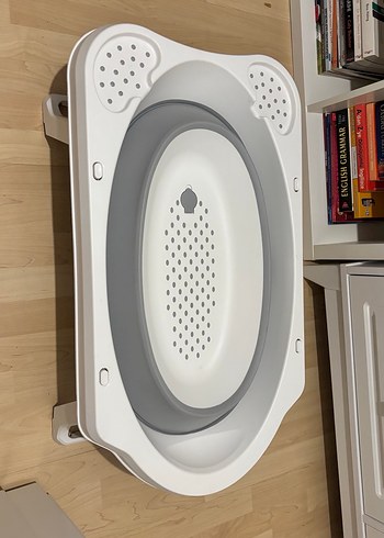Gri Katlanabilir Bebek Banyo Küveti