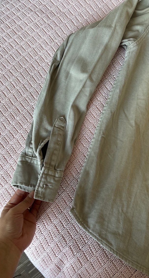 Düğmeli Uzun Kollu Keten Erkek Gömlek - Görsel 4