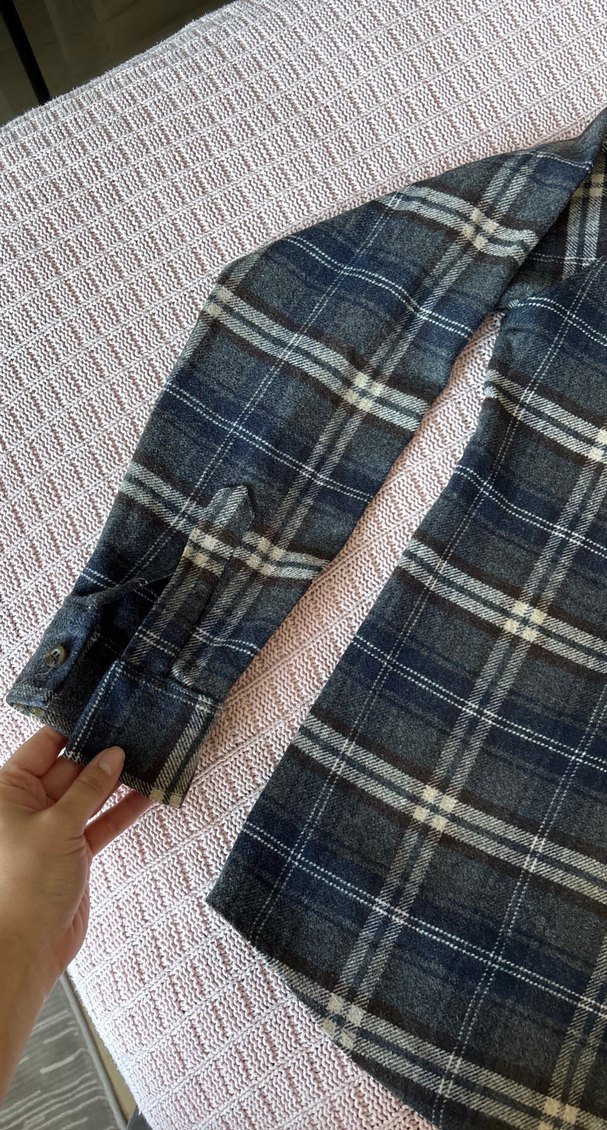 Gri Ekoseli Uzun Kollu Erkek Gömlek - Görsel 3