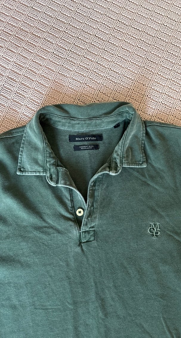 Gri Yeşil Uzun Kollu Polo Tişört - Görsel 2