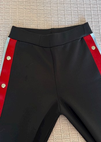 Düğmeli Siyah Kadın dalgıç Kumaş Pantolon - Görsel 3