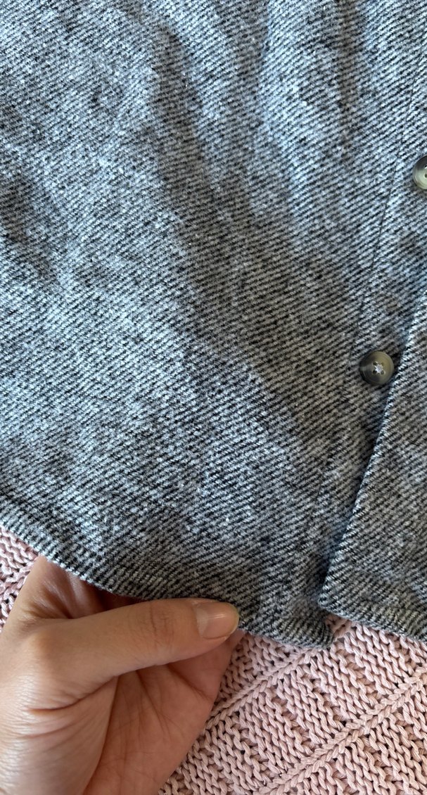 Gri Erkek Keten Uzun Kollu Gömlek - Görsel 4