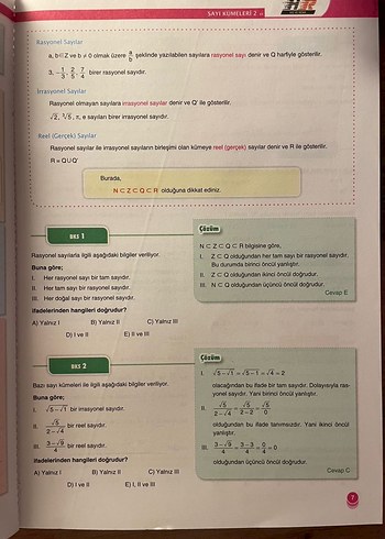 Sayılar Soru Bankası - Hız ve Renk - Görsel 2
