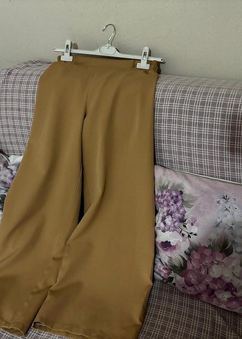 Drapeli Bej Kadın Kumaş Pantolon