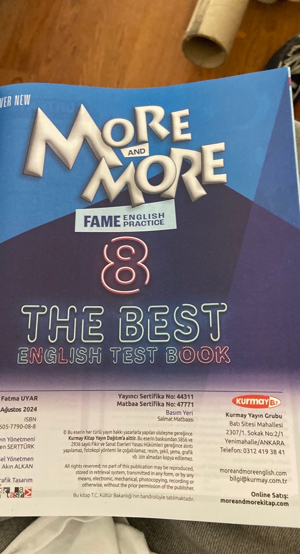 More and More 8 İngilizce Test Kitabı 2024-2025 - Görsel 3
