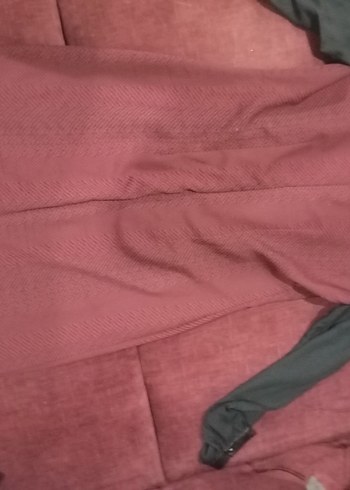 42 Beden bordo Renk Bordo Düğmeli Uzun Hamile Kabanı